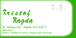 kristof magda business card